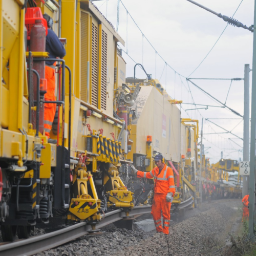 Arbeiten auf Gleisbaustellen