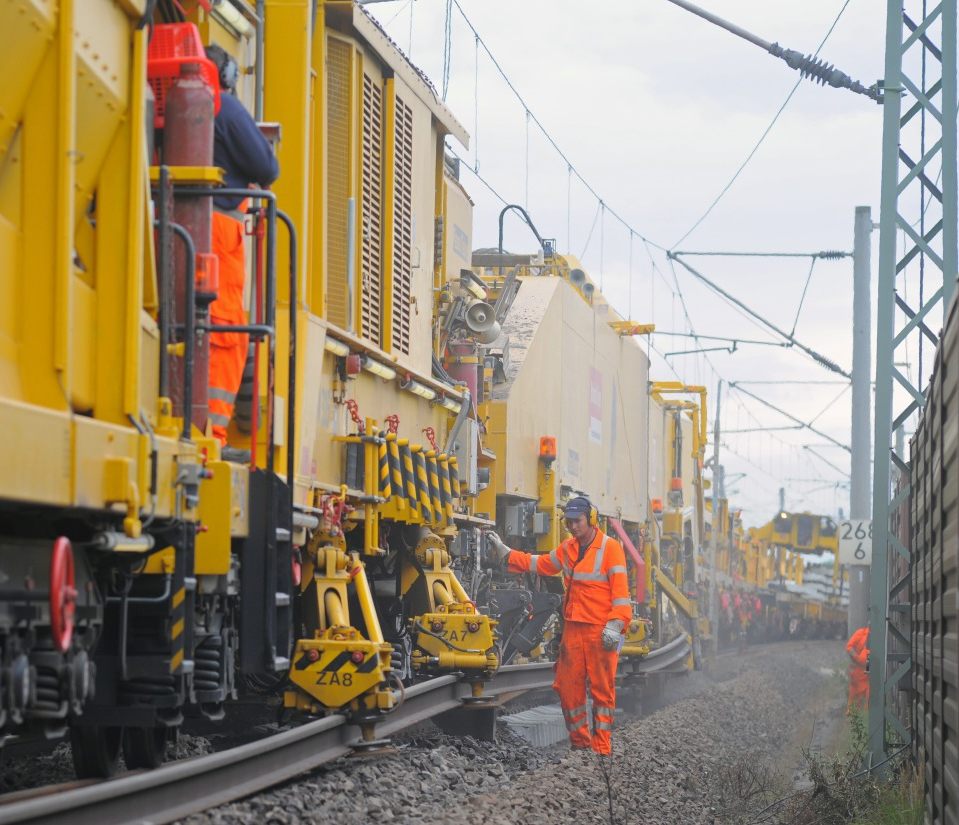 Arbeiten auf Gleisbaustellen
